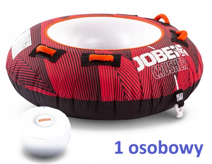 Koło JOBE CRUSHER ponton do holowania ciągania 1 osoby pączek czerwony