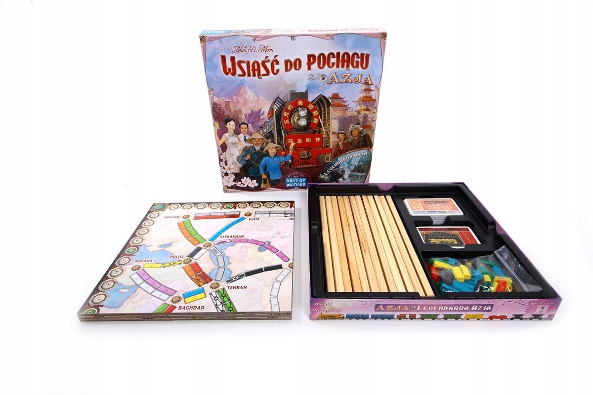 Gra RODZINNA Wsiąść do Pociągu Kolekcja Map AZJA Typ Dodatek