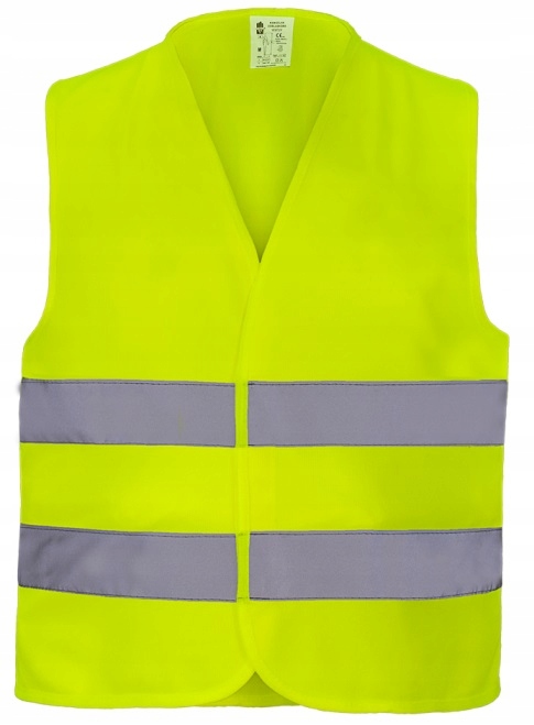 KAMIZELKA ODBLASKOWA OSTRZEGAWCZA DROGOWA ŻÓŁTA