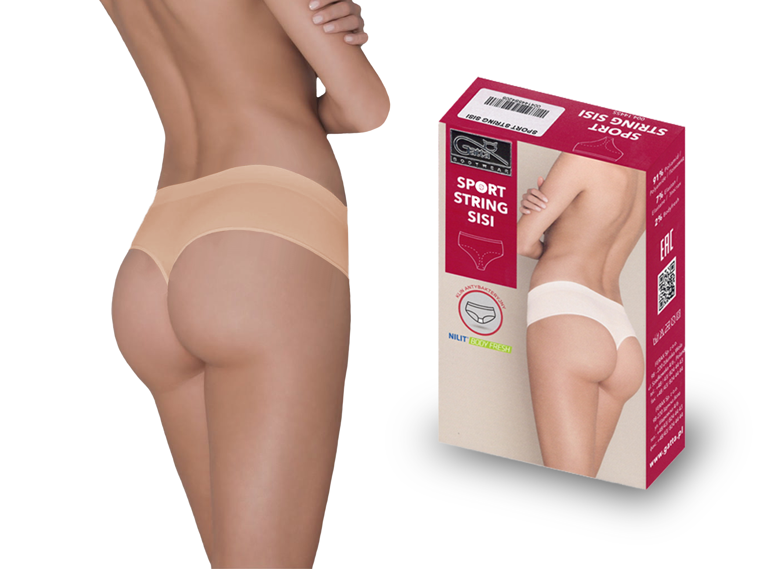 

Stringi Gatta Sisi Sport String, natural, XL