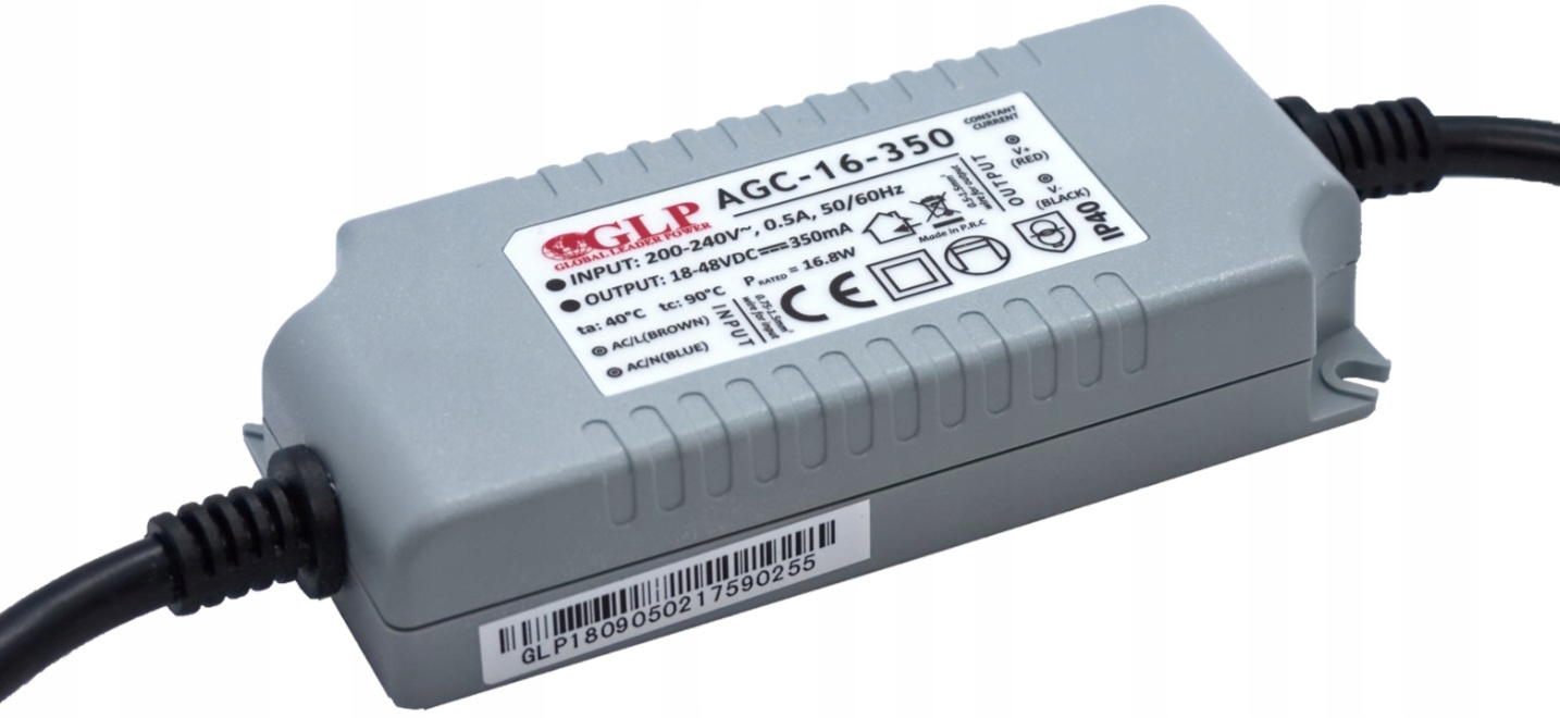 Zasilacz Led Glp AGC-16-350 350mA/18-48VDC IP40 Stałoprądowy