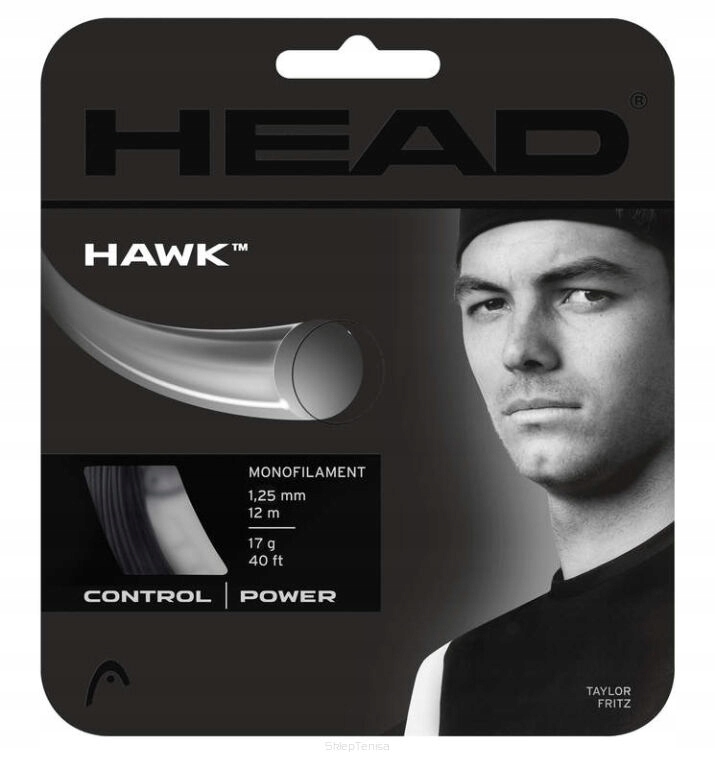 Naciąg tenisowy Head Hawk 12m 1.25 czarny