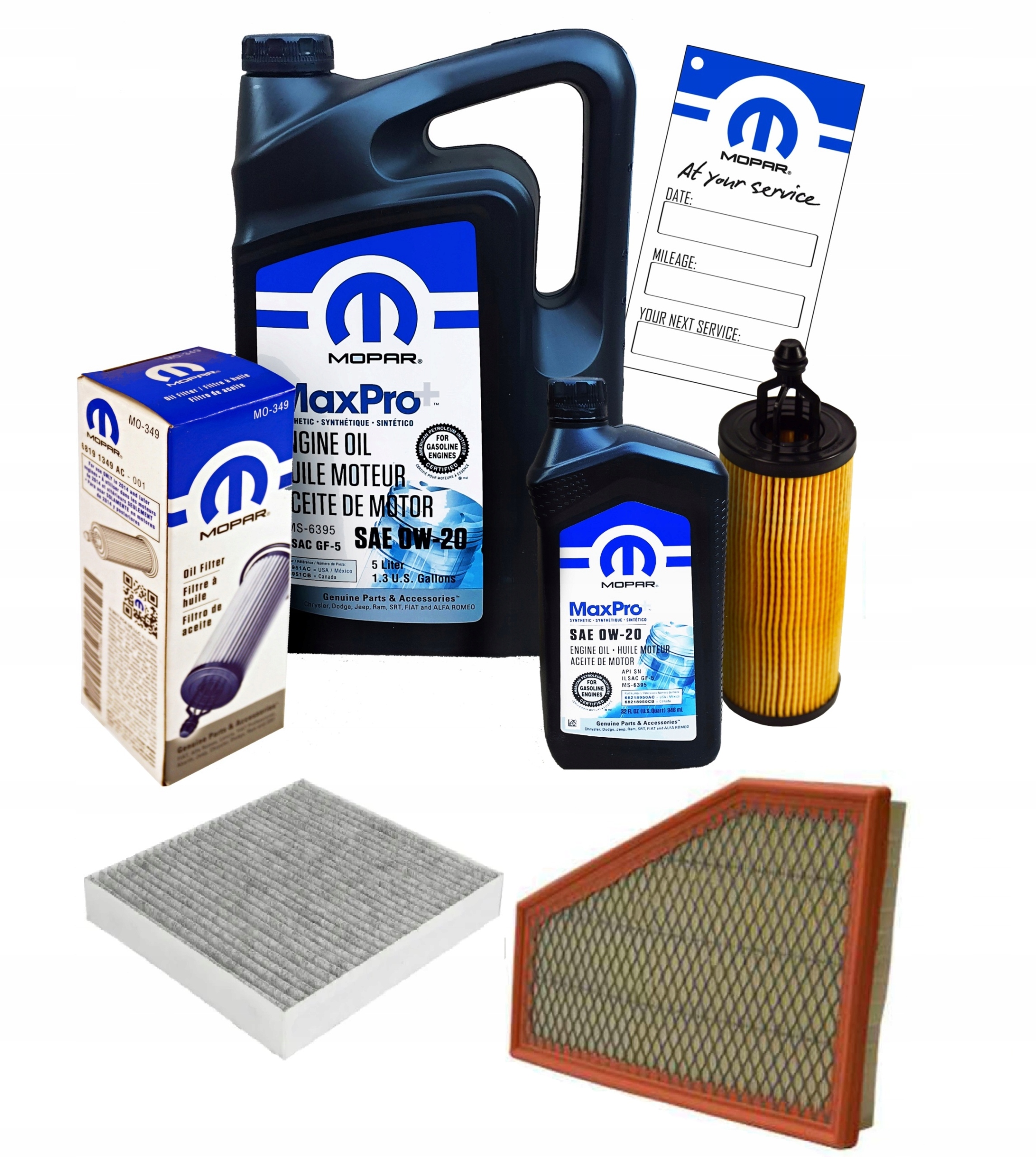 Olej A Filtry Mopar 0W20 6L Grand Cherokee 3.6 Wl 2022-