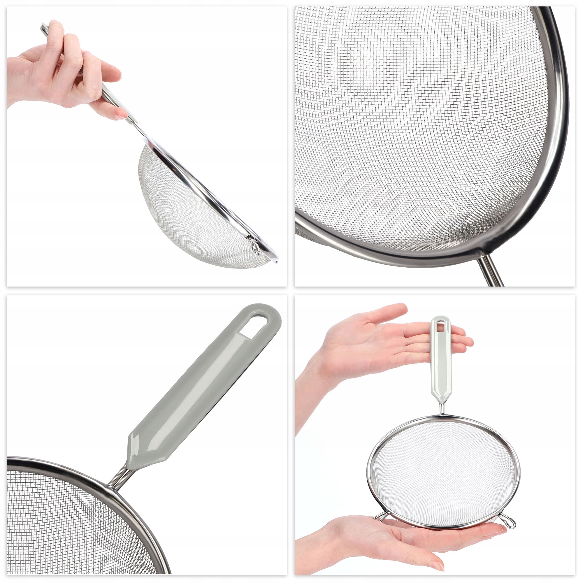 SITKO KUCHENNE CEDZAK SITO Z RĄCZKĄ STALOWE DO PRZESIEWANIA MĄKI GĘSTE 16cm Marka Kadax