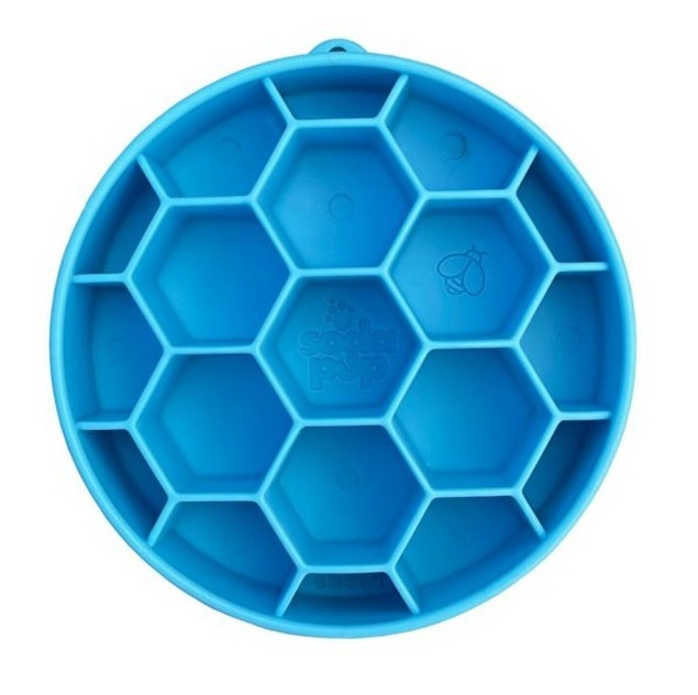 SodaPup miska spowalniająca jedzenie dla psa. Plaster miodu niebieska