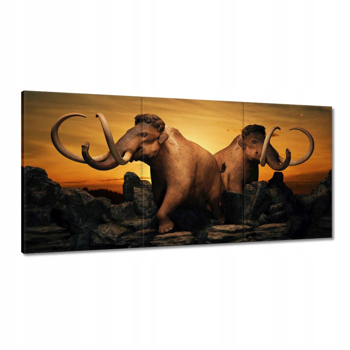 Obrazy 180x90 Epocha ľadová Mamuty