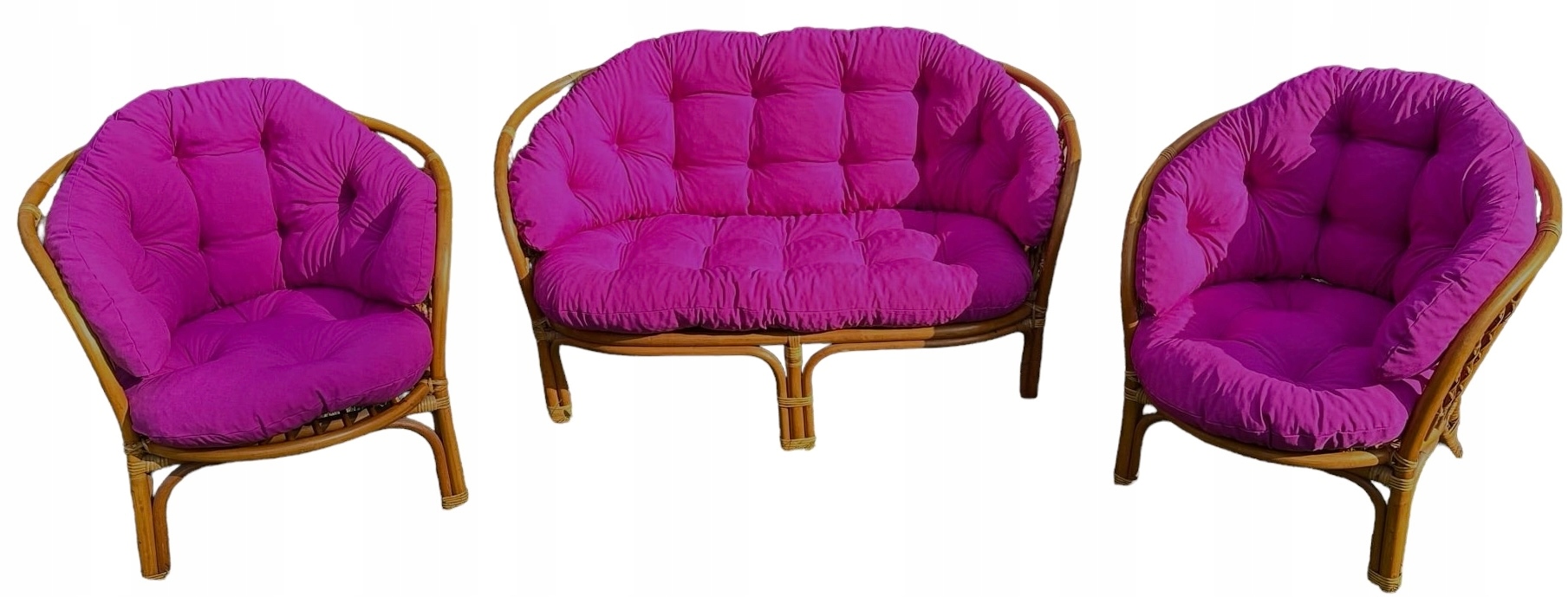 Polštáře Na Ratanový Nábytek Komplet Fuchsie