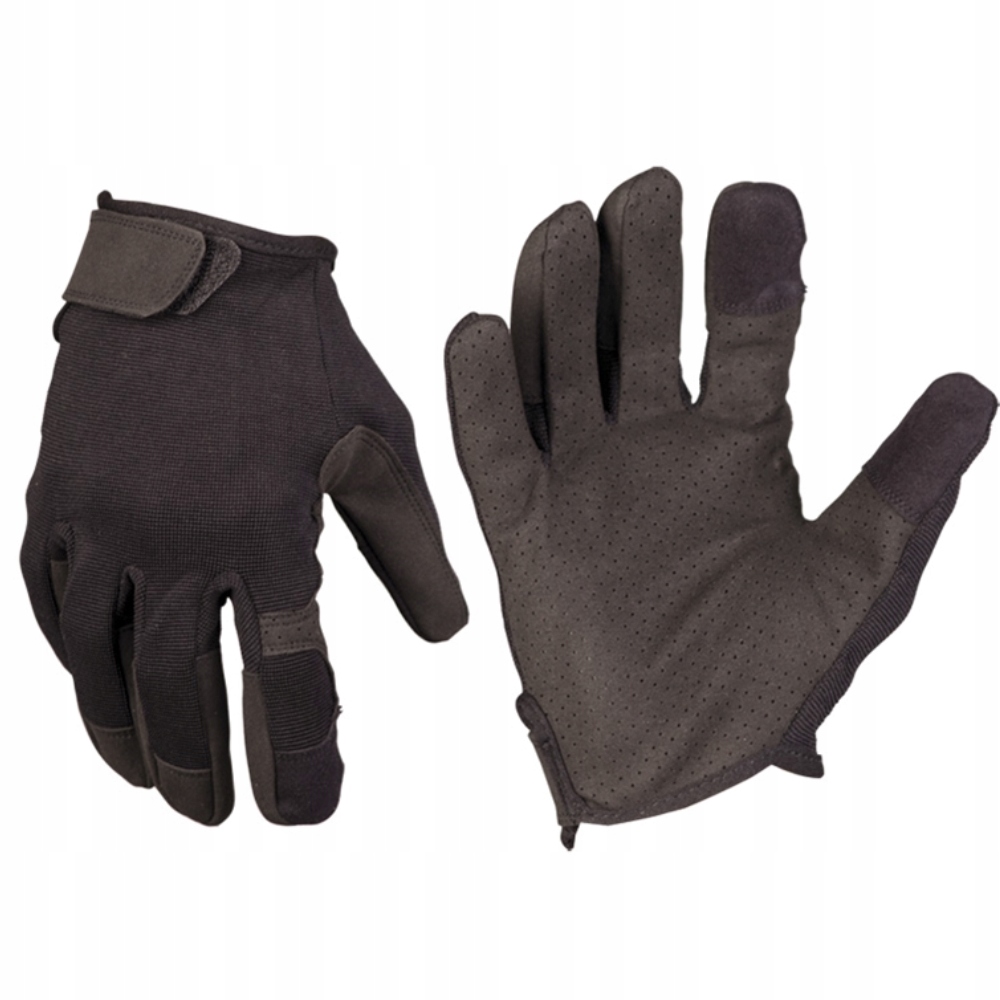 Rękawice Taktyczne Combat Touch Mil-Tec Czarne Dotykowe Velcro M