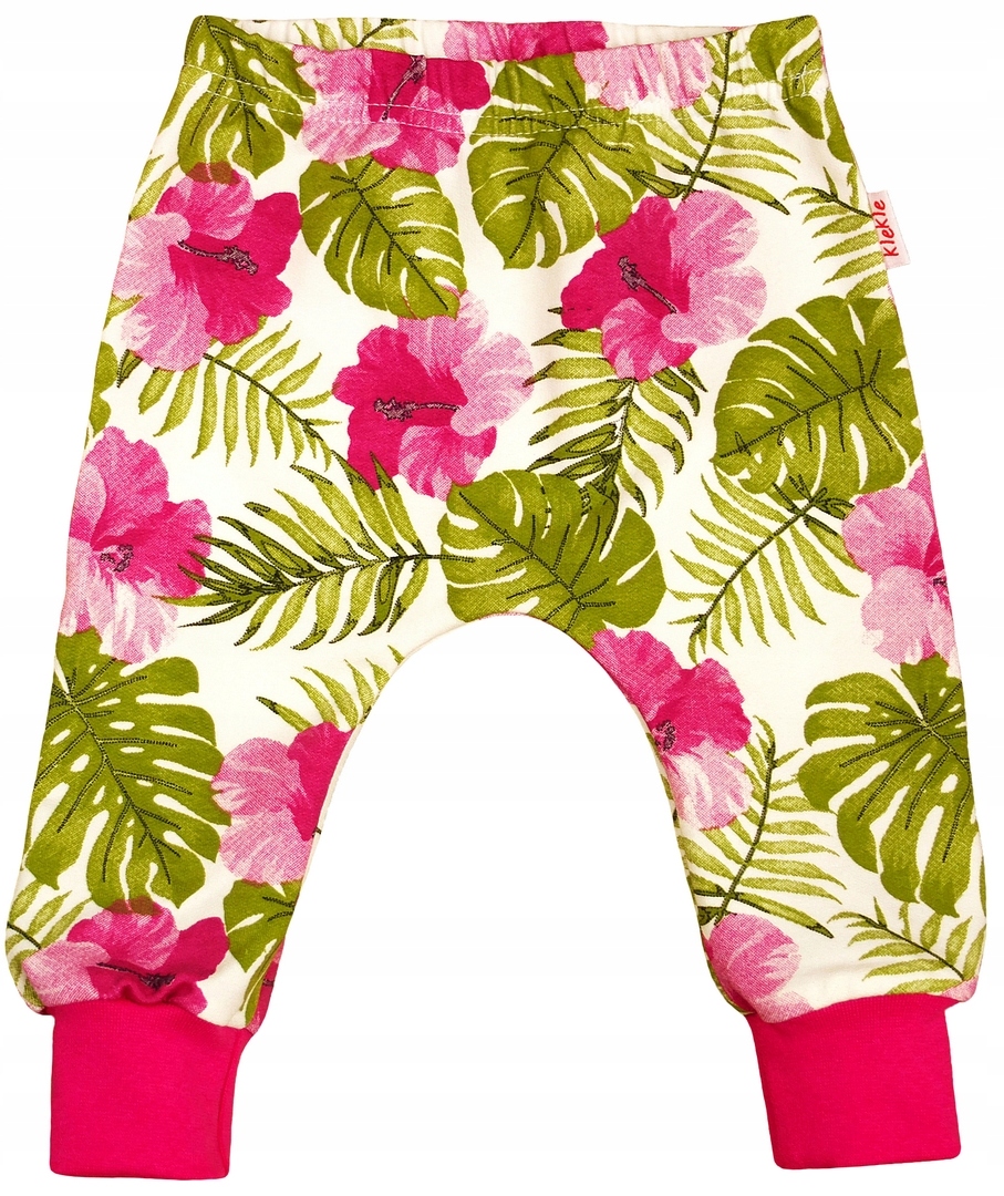 SPODNIE spodenki BAGGY Kwiaty r 80 KLEKLE