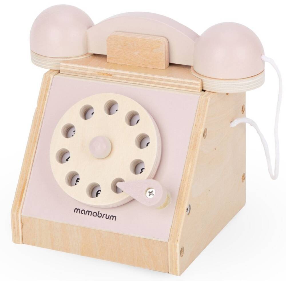 Zdjęcia - Zabawki interaktywne Drewniany Telefon Stacjonarny Edukacyjny Retro