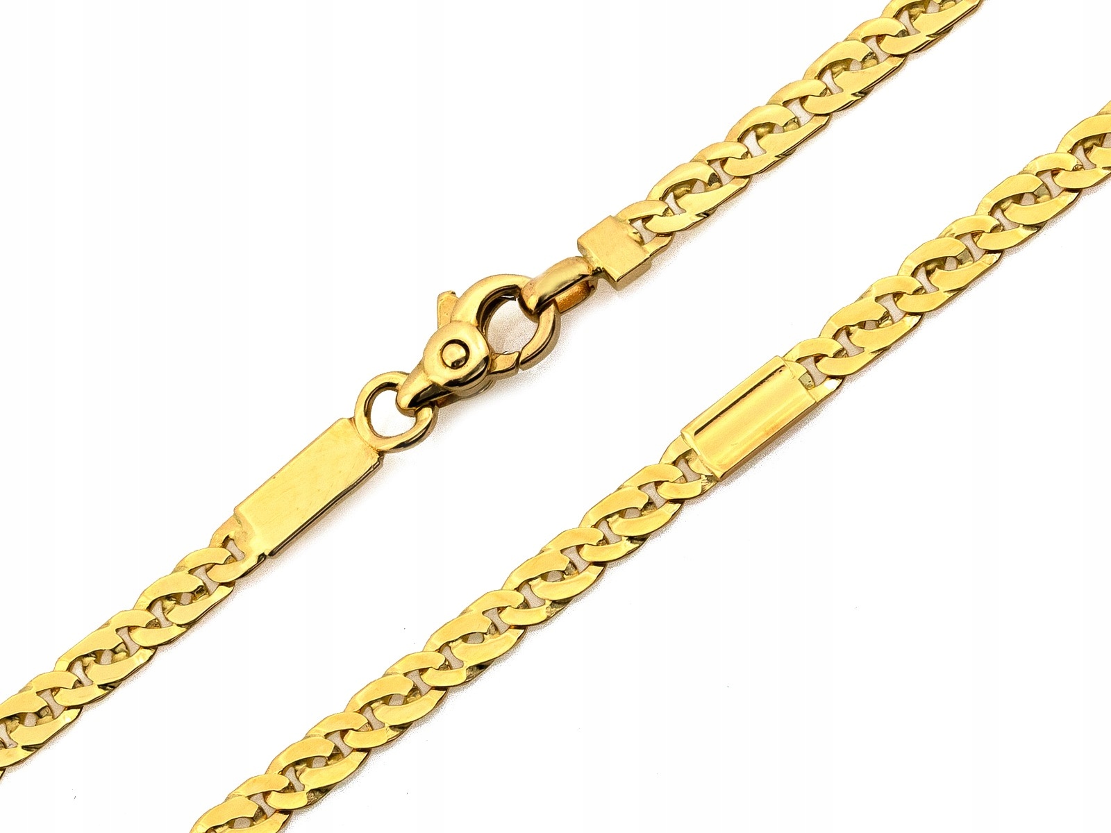 Zlatý řetízek dámský 585 široký, originální stylová vazba jako dárek r50