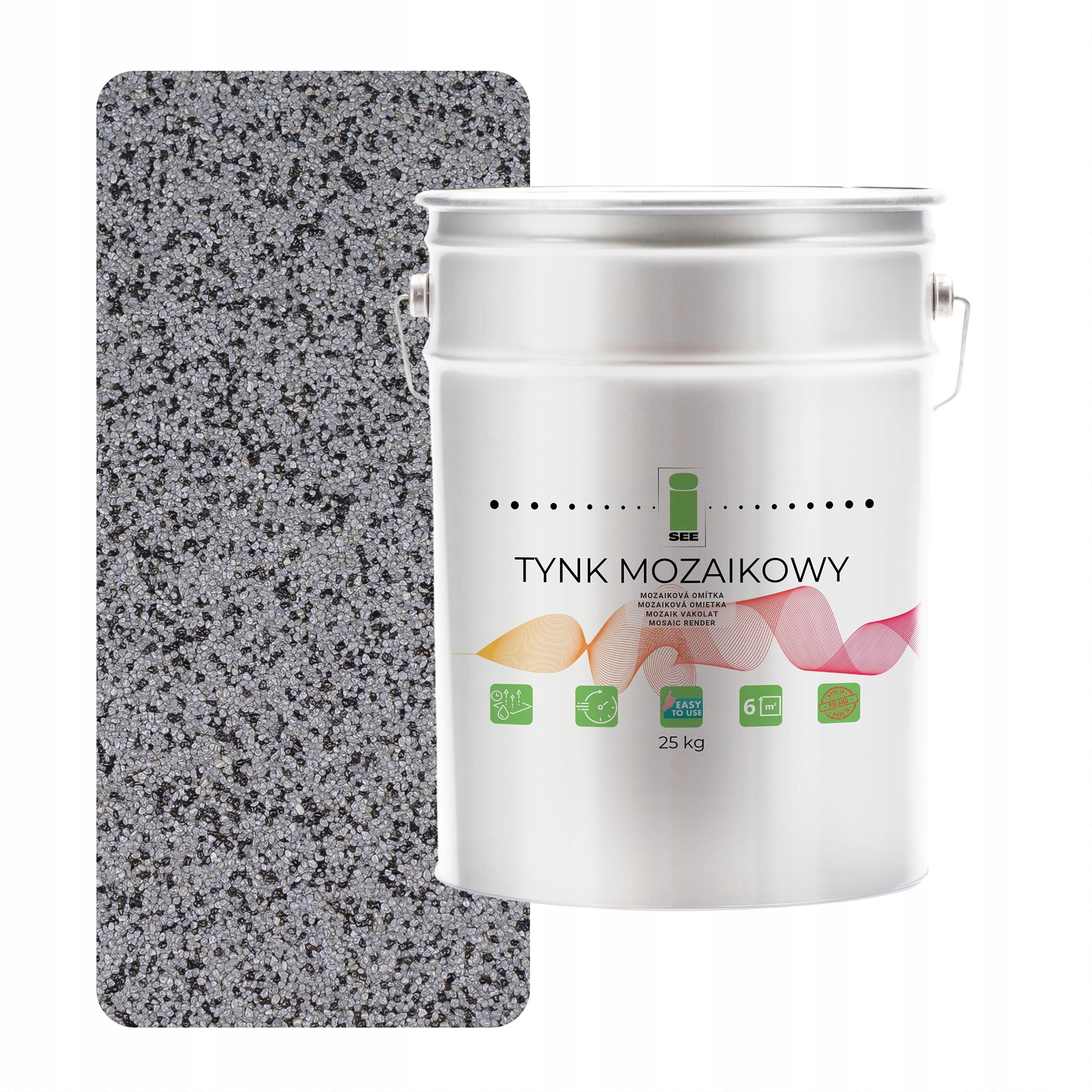 Mozaiková omítka šedá pryskyřičná 25 kg Mrazuvzdorný Marmolit Uv odolný M34