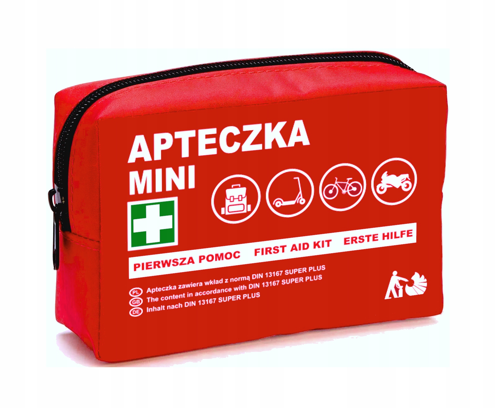 Apteczka Luksell Mini czerwona Din 13167 z rzepem