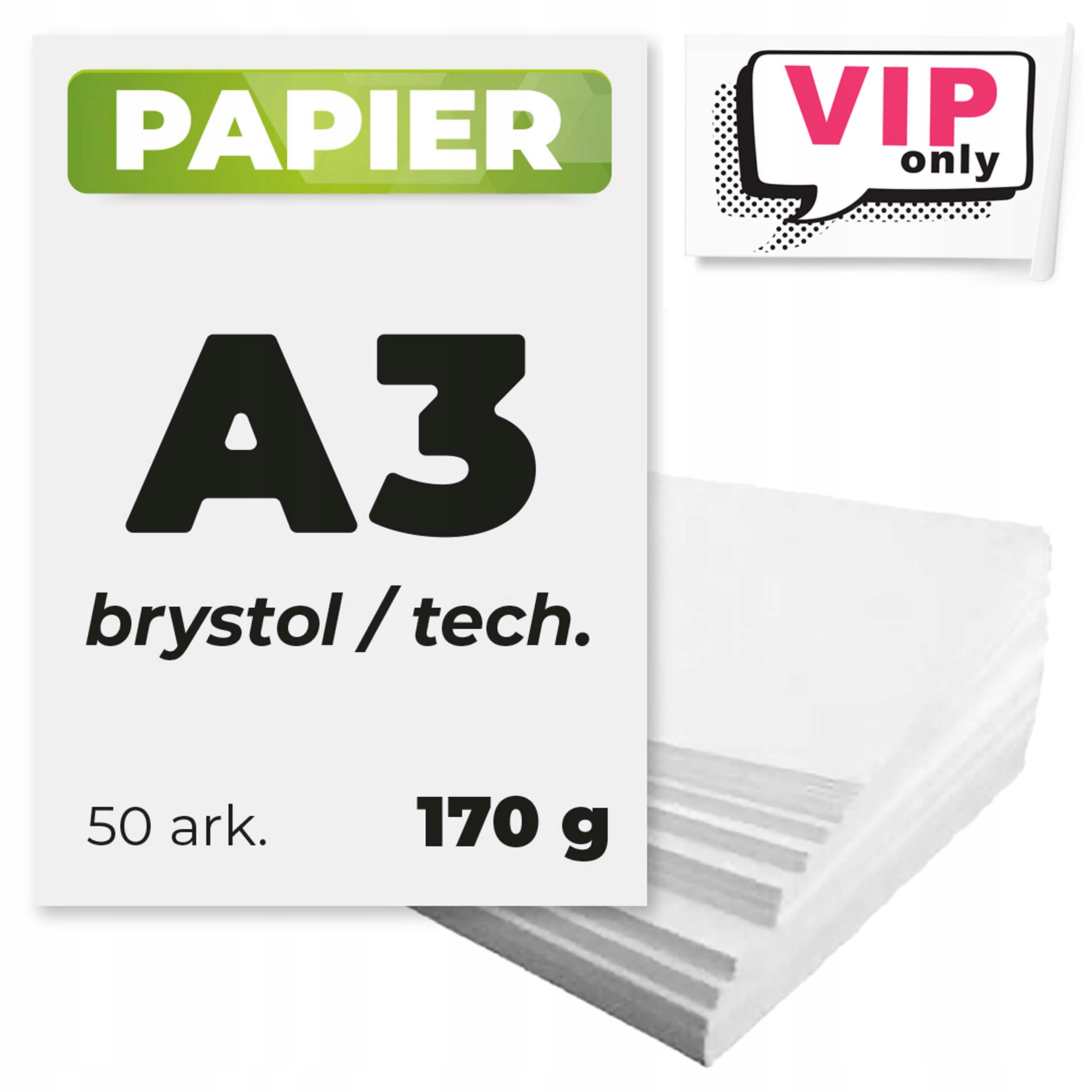 

Brystol biały 170g A3 Gruby Papier 50 ark