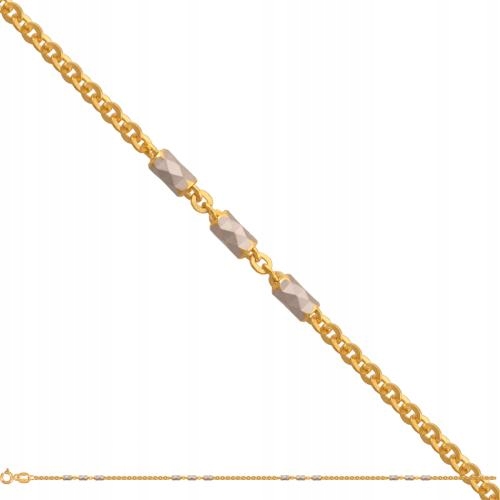 Řetízek zlatý 585 na svaté přijímání fantazijní s bílým zlatem elegantní r42