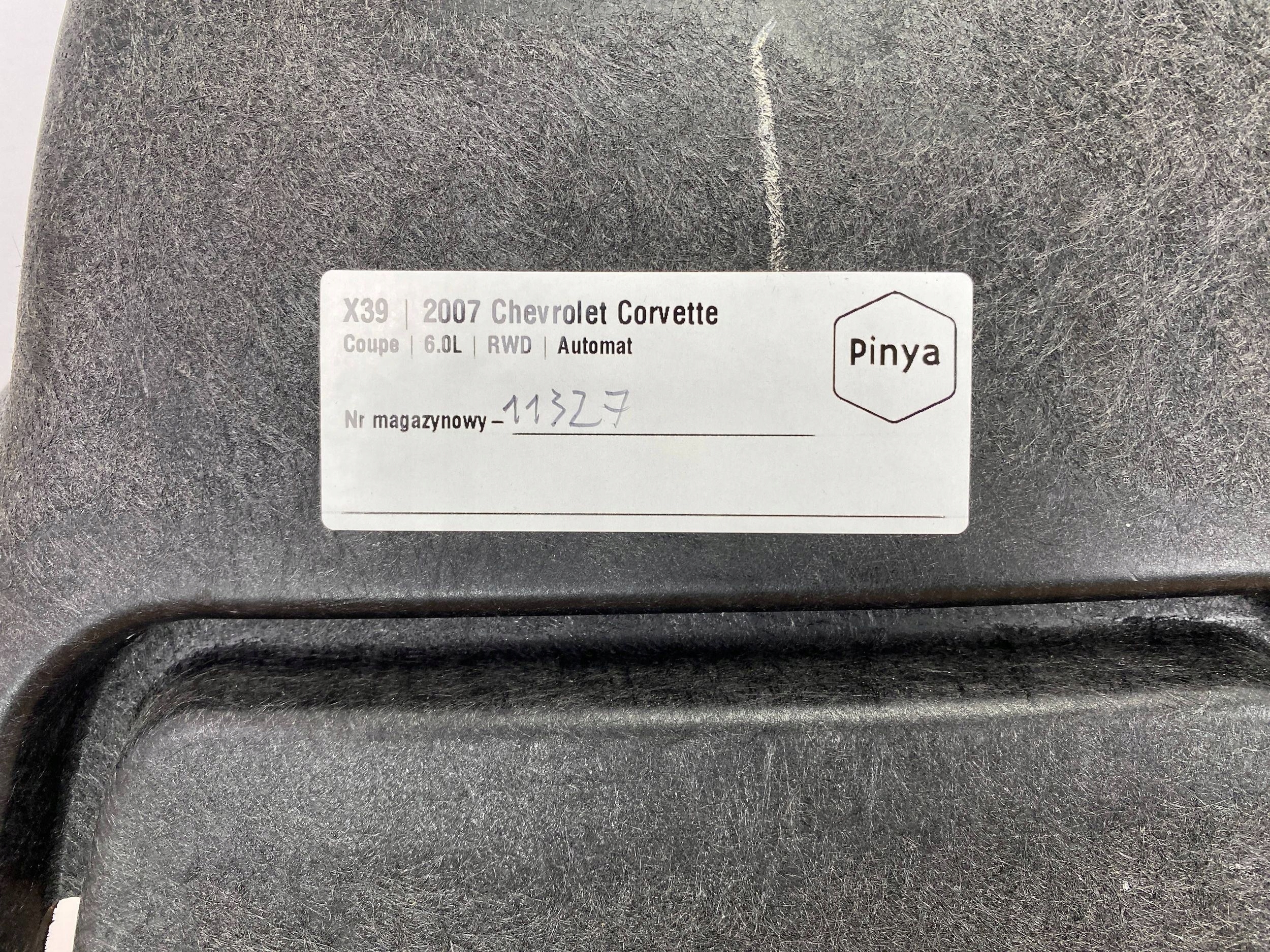 Supporto oparcie sedile Chevrolet Corvette C6 2005+