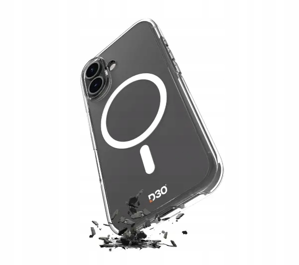 Etui silikonowe Puro Impact Clear D3O MagSafe do iPhone 16 przezroczyste