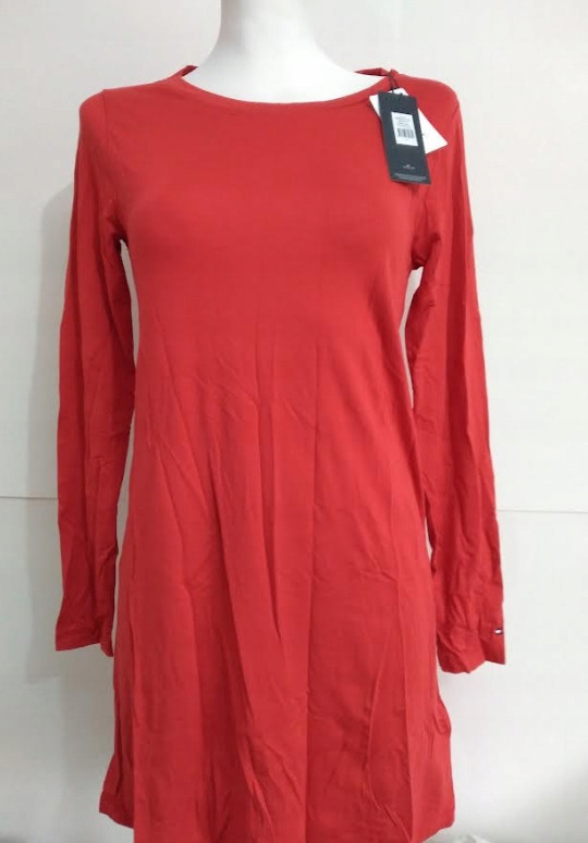 TOMMY HILFIGER SUKIENKA CZERWONA XS Rozmiar XS