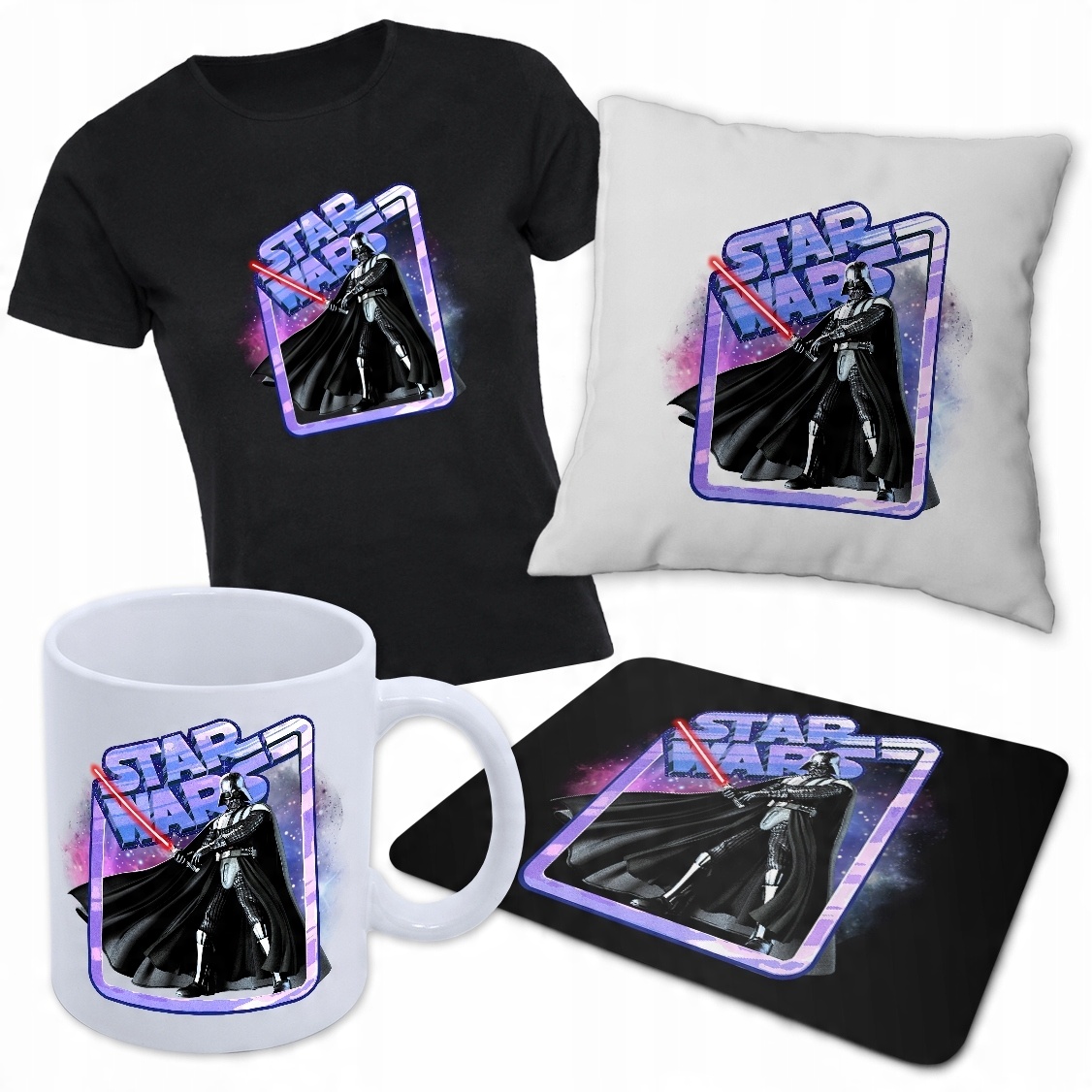 

Zestaw Star Wars Tshirt S Poduszka Kubek Podkładka