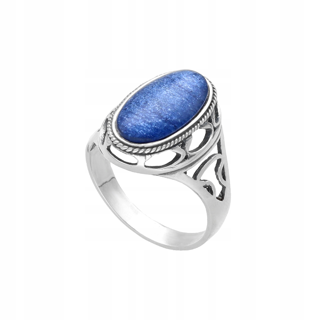 Prstýnek s kobaltovým měsíčním kamenem stříbro vel.