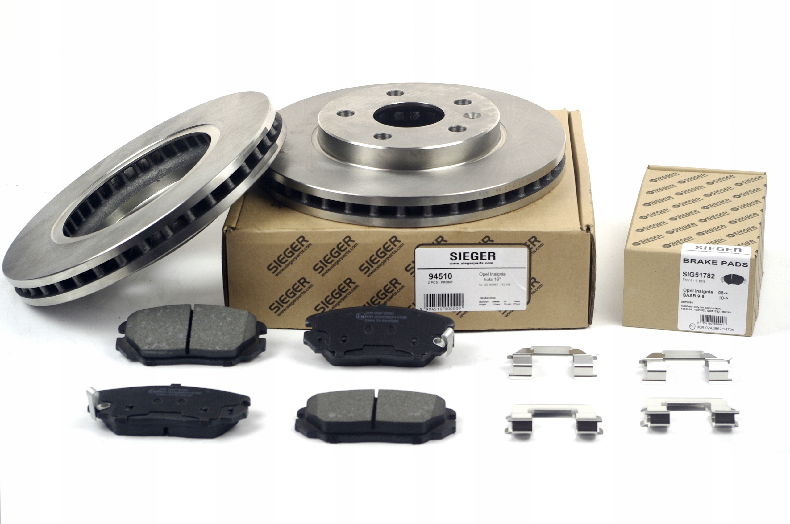 TARCZE 296mm + KLOCKI PRZÓD OPEL INSIGNIA A 08-17