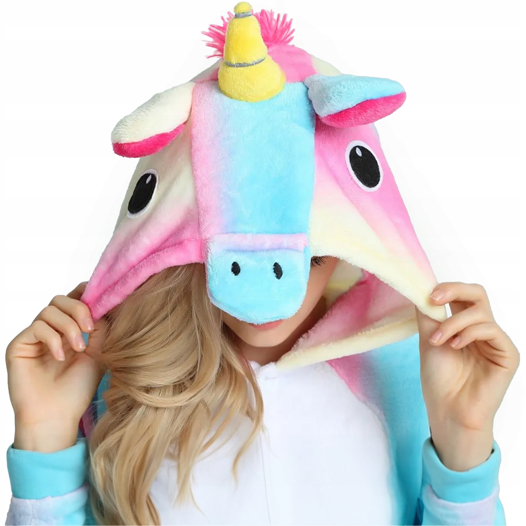 KOMBINEZON JEDNOCZĘSCIOWY PIŻAMA KIGURUMI PEGAZ PINK RAINBOW M ONESIZE Rozmiar M