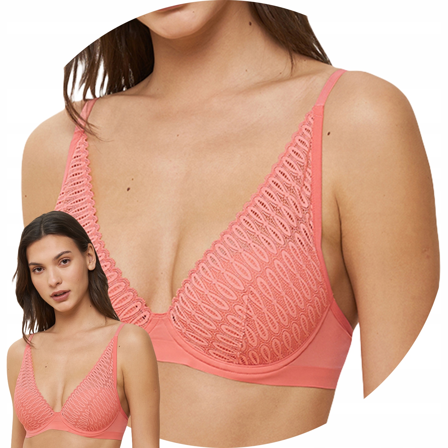 Triumph 10208018 Aura Spotlight Wp sugar coral 90F Vyztužená podprsenka