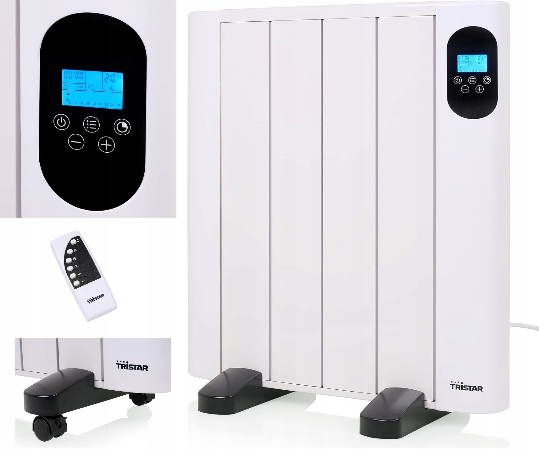 Konvekční ohřívač Digitální časovač paměťová funkce IP24 dálkové ovládání Výkonný 600W