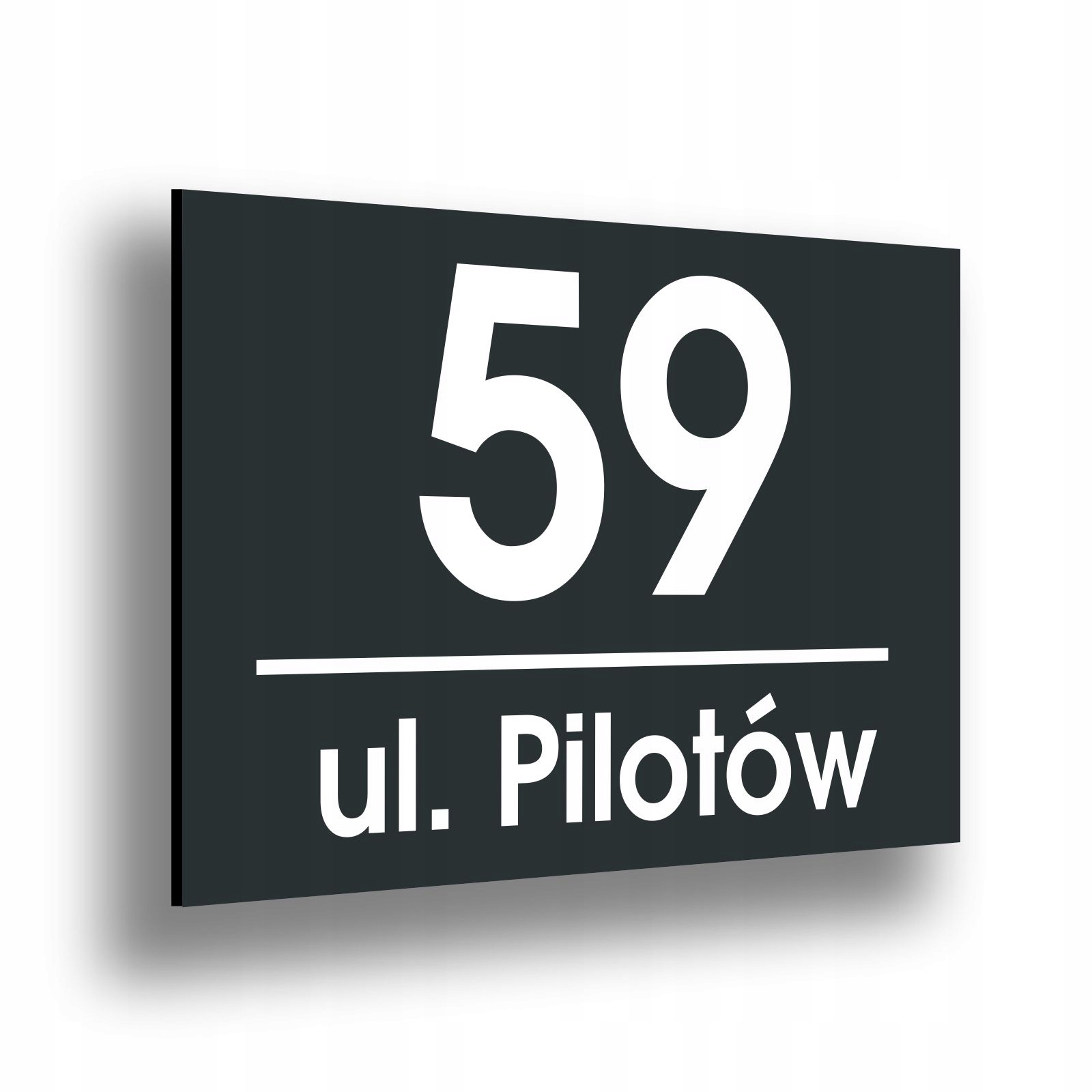 Tabliczka adresowa z numerem domu antracyt Marka Craft Print
