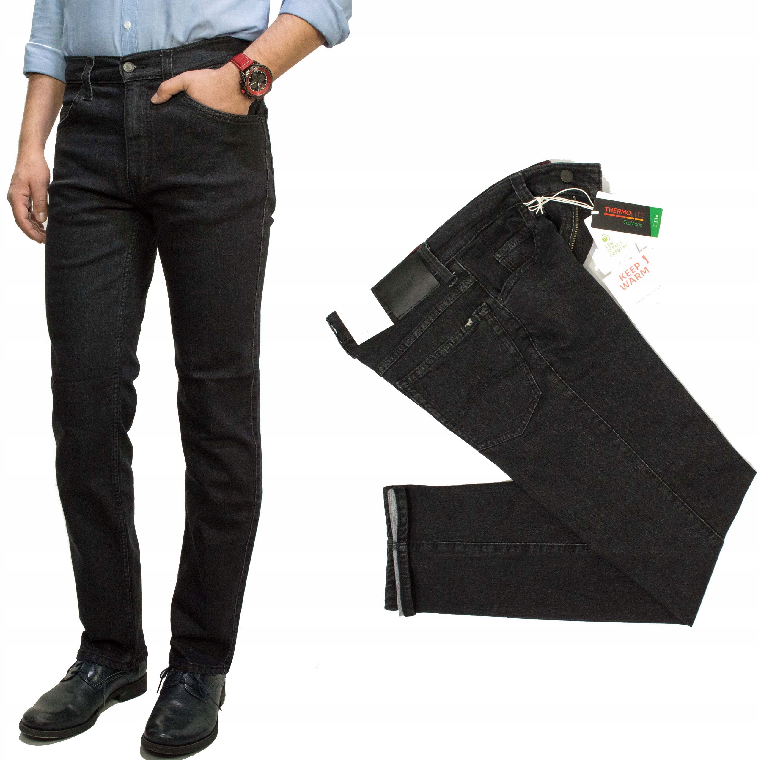 Mustang Tramper Straight Black Crow 900 pánské džíny rovné W42 L34