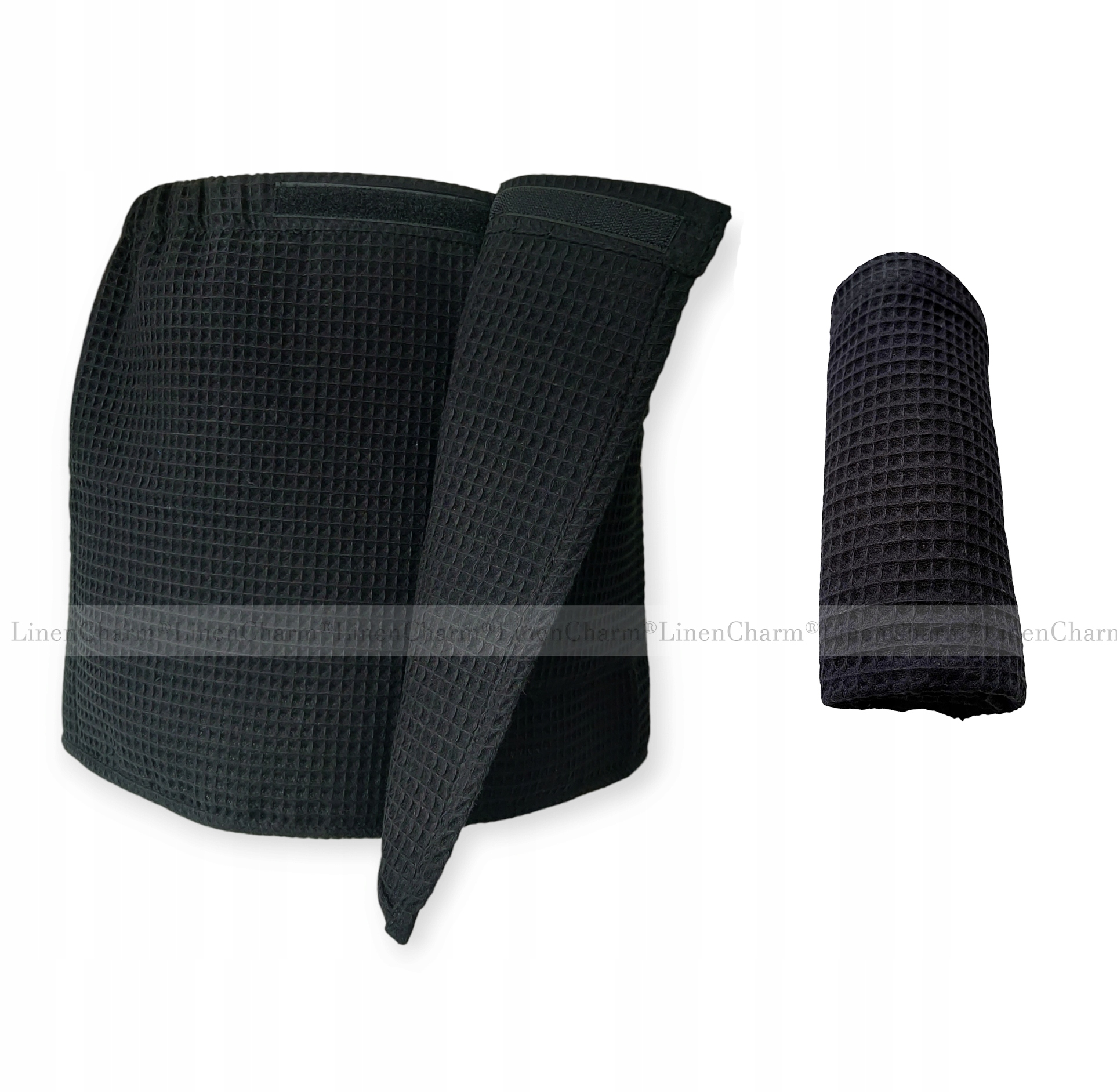 Pánský Set Kilt+ručník Do Sauny Spa Do Posilovny 100% Bavlna Černá L