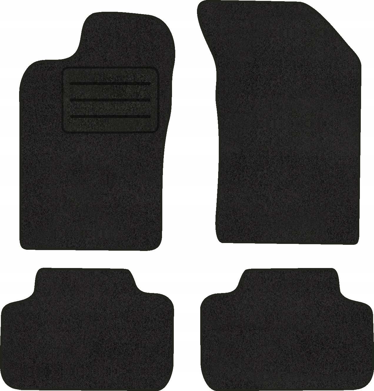 Velurové koberce Lux pro Alfa Romeo Gt (2003-2010) Komplet Černé