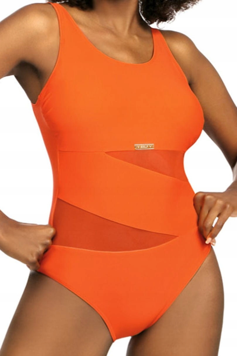 Jednodílný bazénový oblek Self S36W27 oranžový [s]