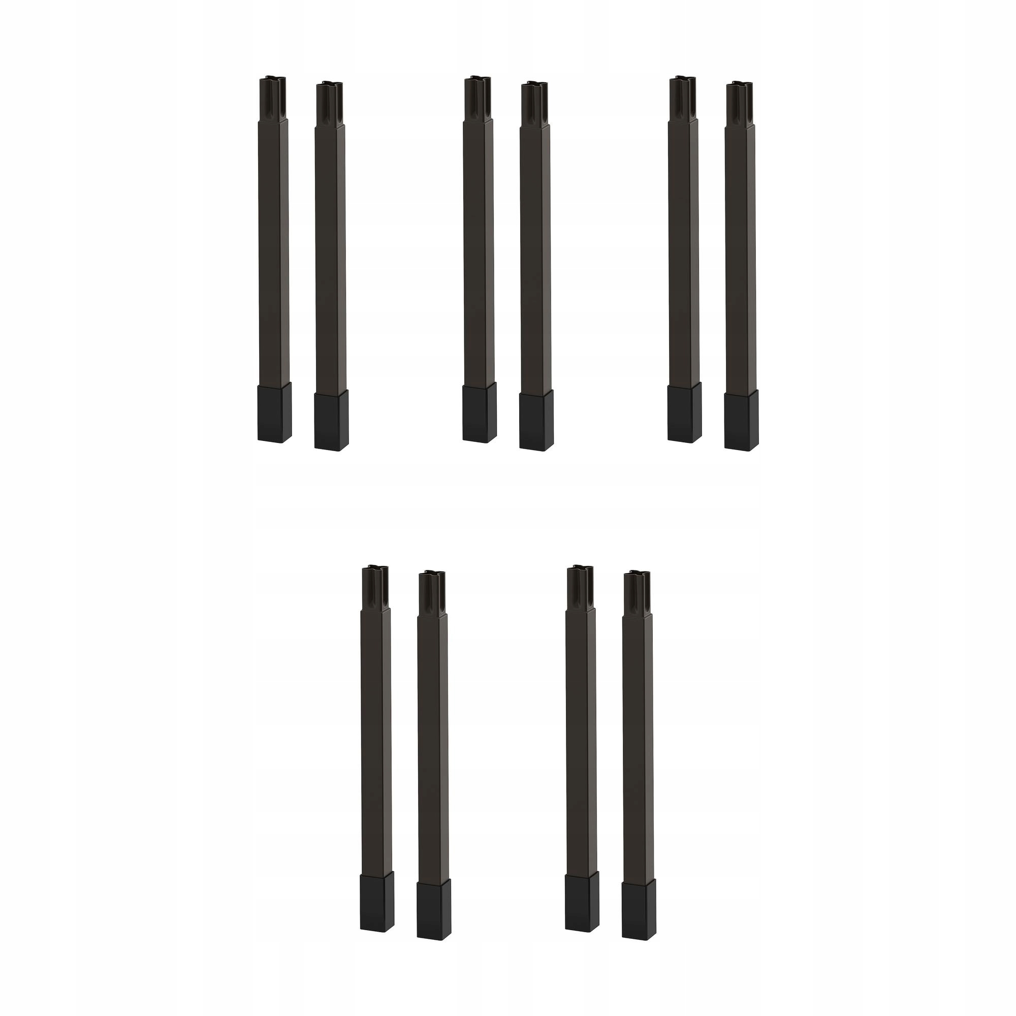 5 ks Nastavitelné nohy pro nábytek Antracit 22-24.5 cm 2 kusy