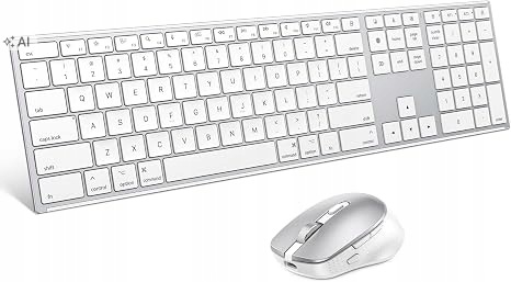 Bezdrátová klávesnice a myš pro Mac, plnohodnotný kovový rám