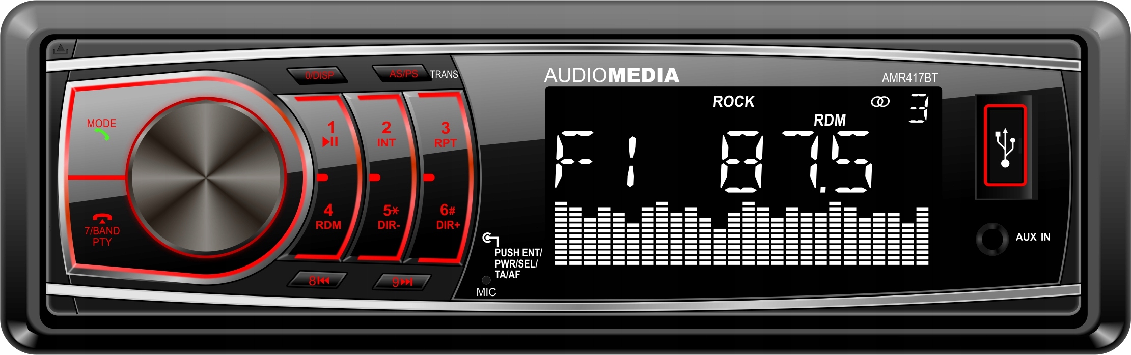 AUDIOMEDIA AMR417BT Radio USB MERCEDES W203 Marka Audiomedia