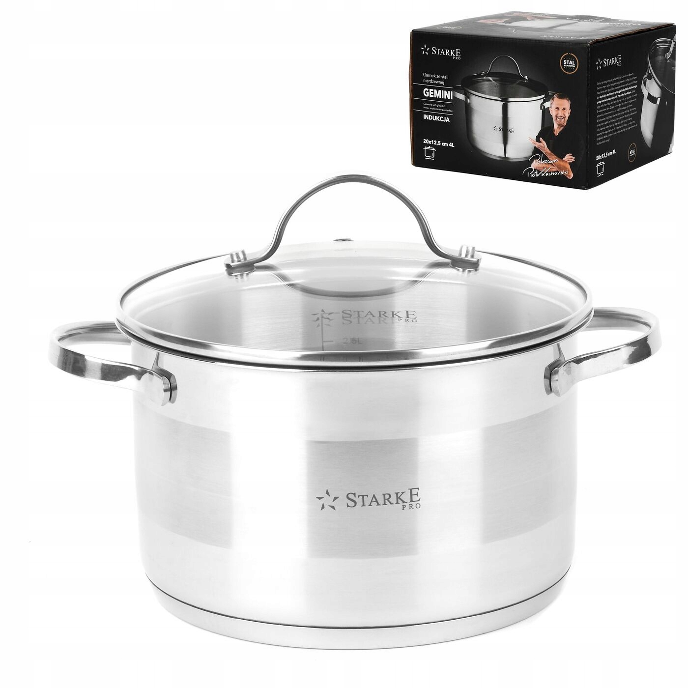 

Garnek Starke Pro Gemini 4 l stalowy indukcja