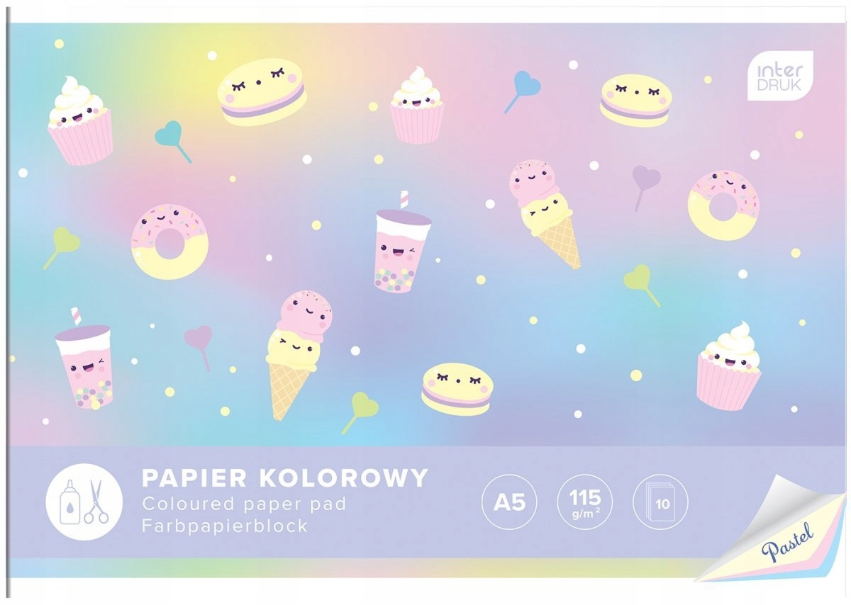 

Zeszyt Papierów Kolorowych A5 Pastel Interdruk MIX