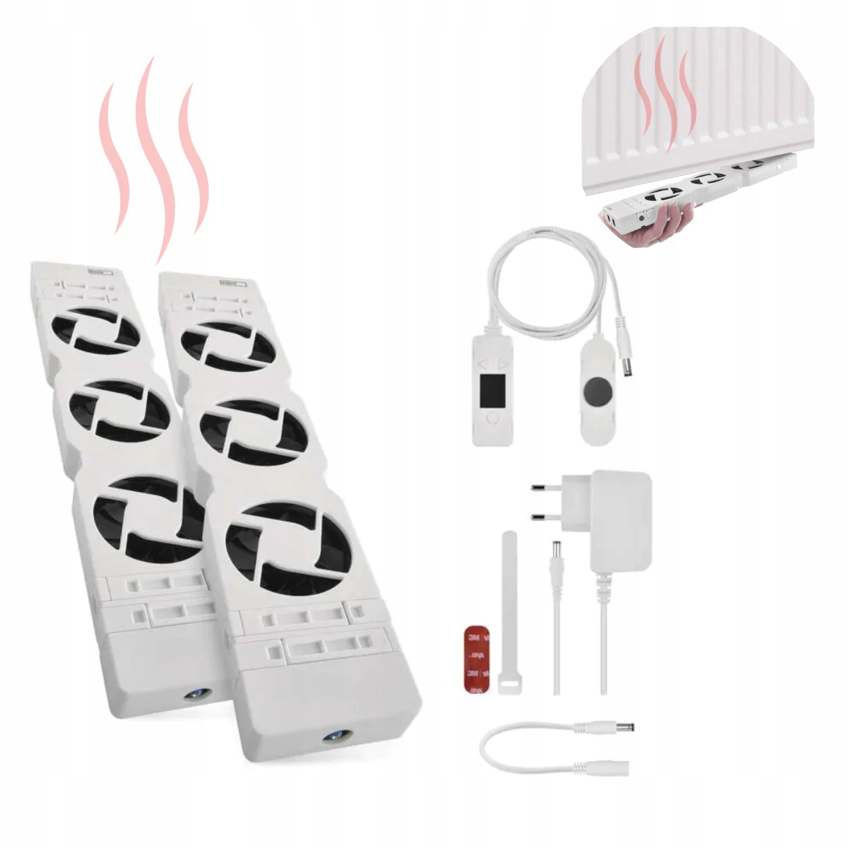 Termoventilátorový ohrievač Ventilátor pod radiátor 2 kusy Emos