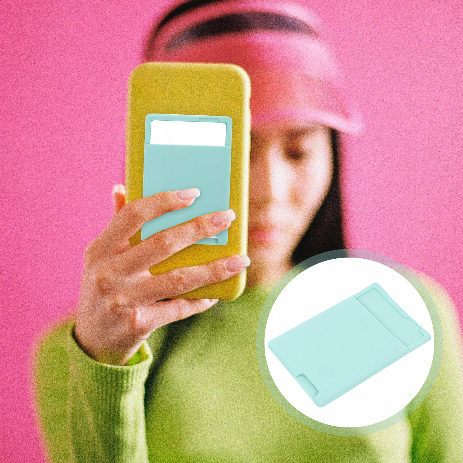 SILIKONOWY ETUI NA KARTY DO TELEFONÓW KOMÓRKOWYCH PORTFEL NA KARTY Marka bez marki