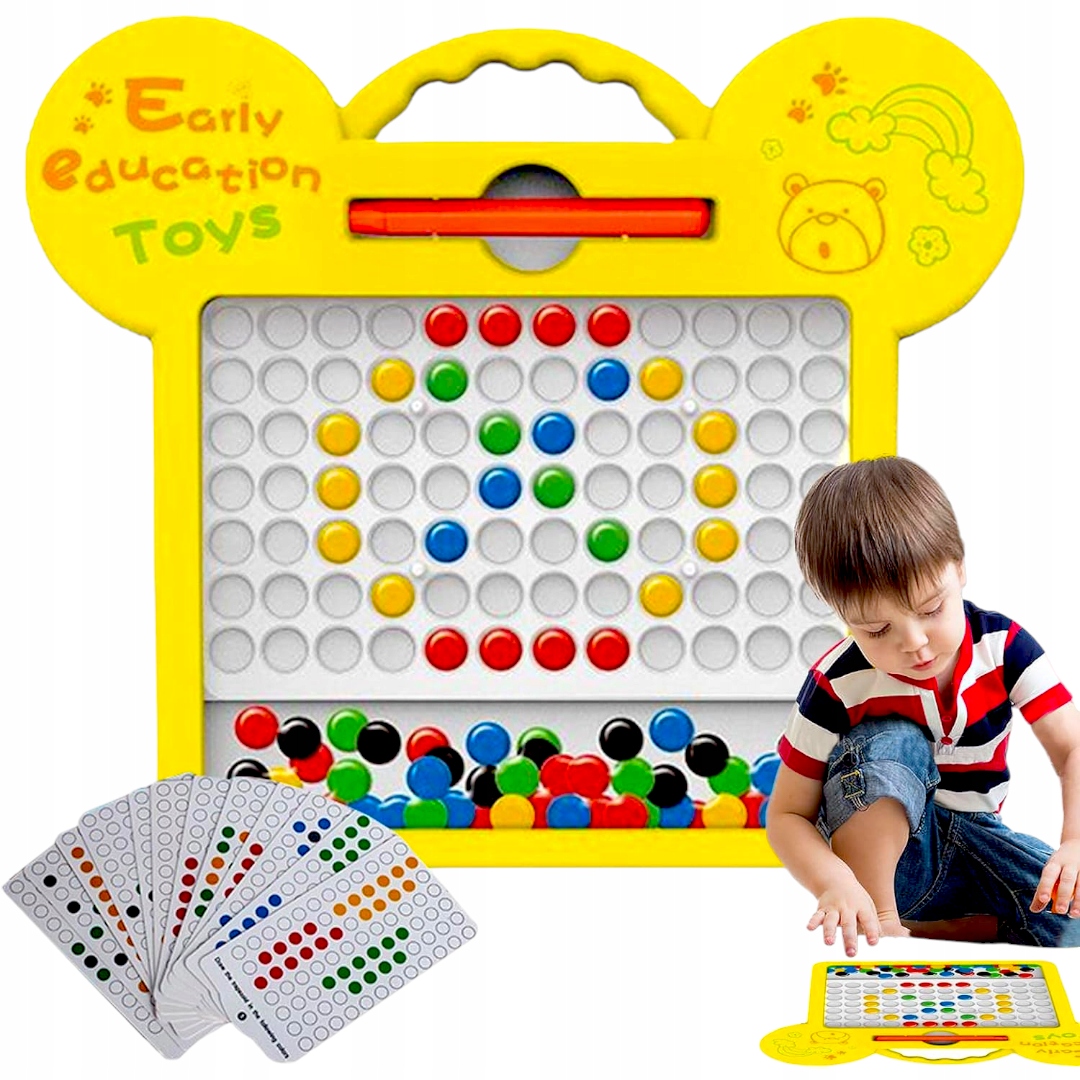 TABLICA MAGNETYCZNA MAGPAD DLA DZIECI MONTESSORI MOZAIKA UKŁADANKA KROPKI