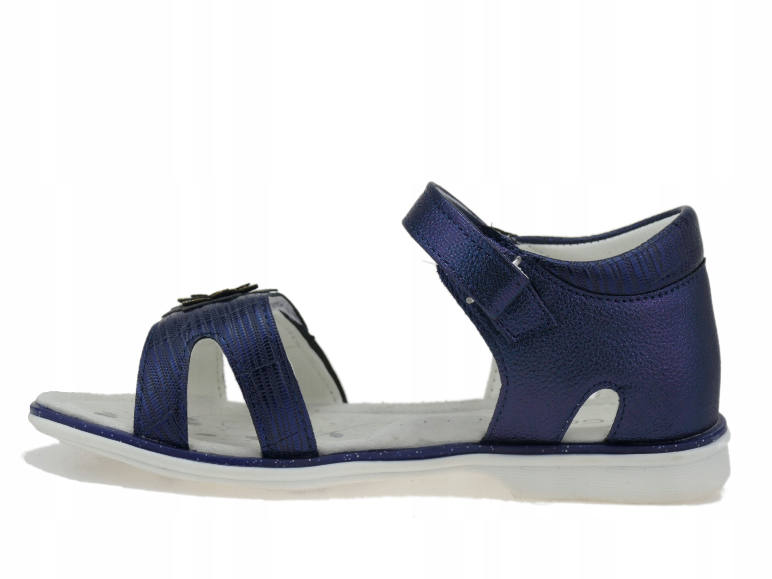 SANDAŁY DZIEWCZĘCE BUTY DZIECIĘCE SANDAŁKI NA RZEPY WKŁ. SKÓRA R. 31 Kod producenta D927