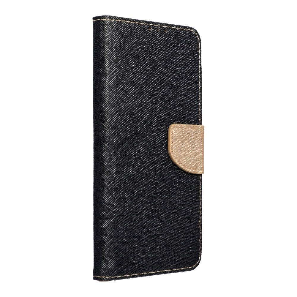 Etui Fancy Book Do Iphone 16 Czarno Złoty