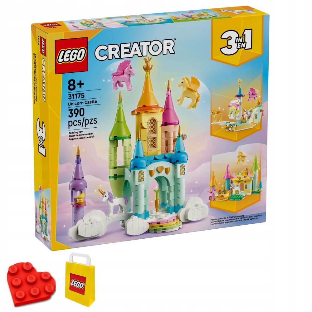 stavebnice Lego Creator 3v1 31175 Zámek jednorožců Loď Dětské hřiště