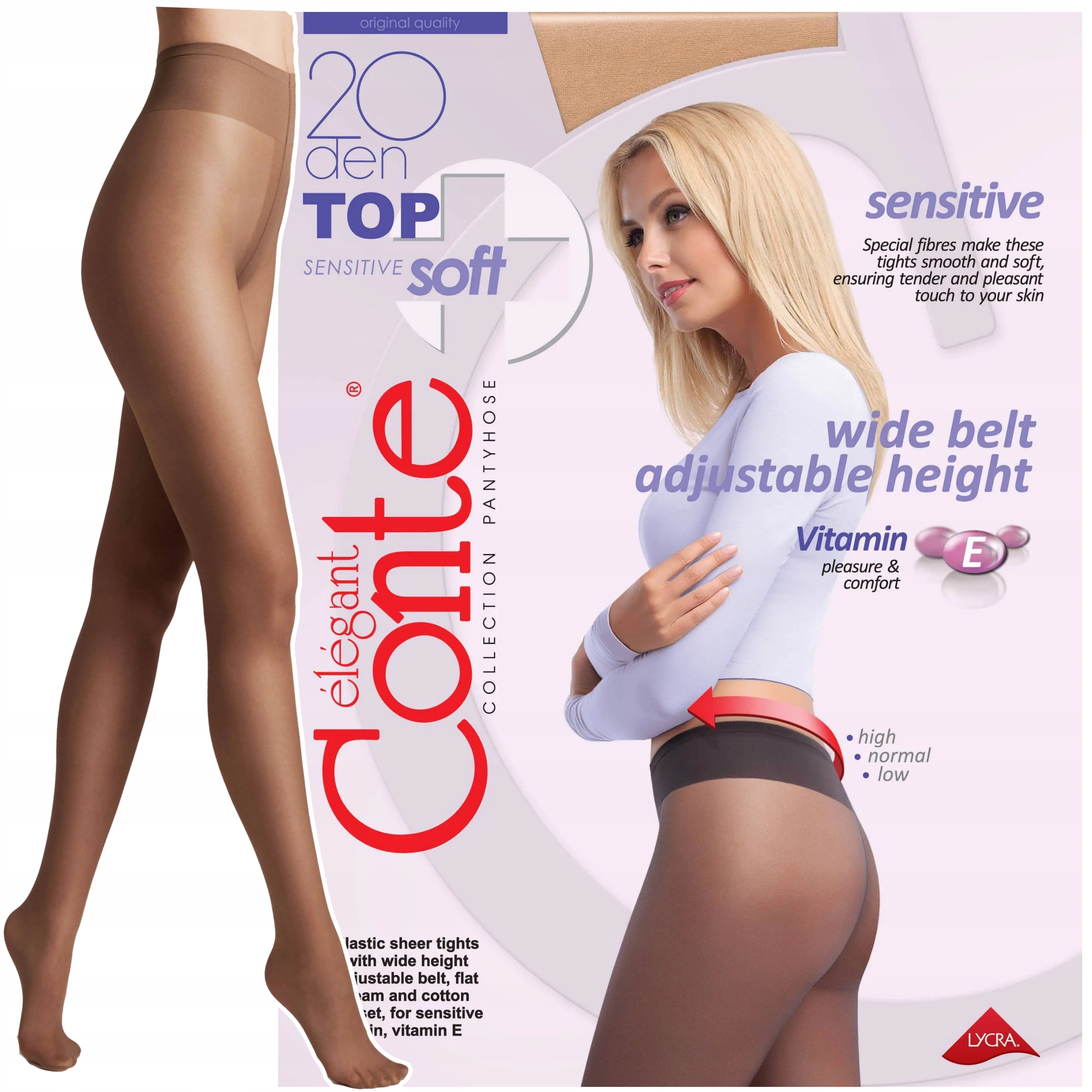 

Rajstopy Damskie Conte 20 Den Top Soft R4 Bez