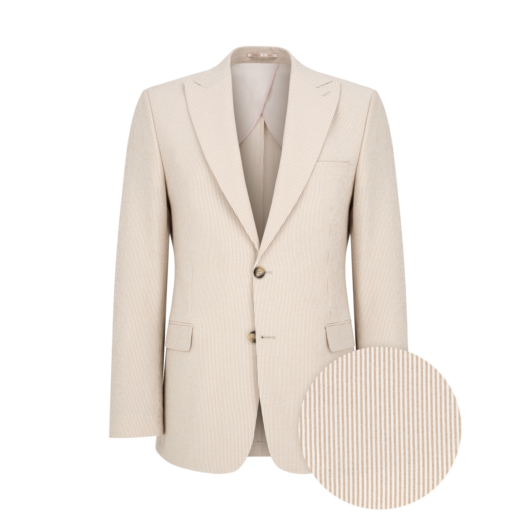 Pánské béžové pruhované sako Pako Lorente , vel 52/176