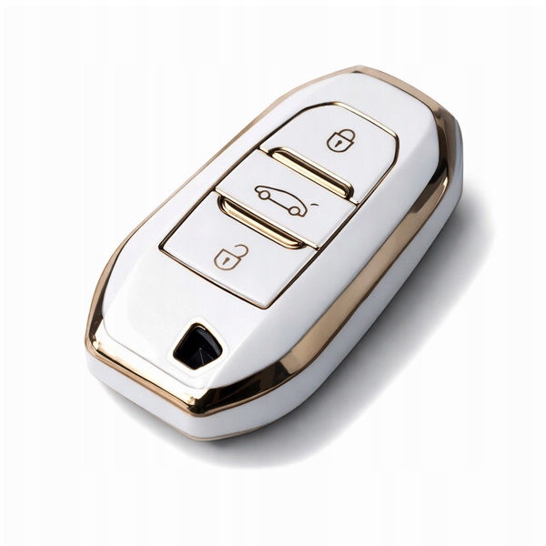 Etui Tpu Na Kluczyk Do Samochodu Pokrowiec Do Citroen Peugeot Białe