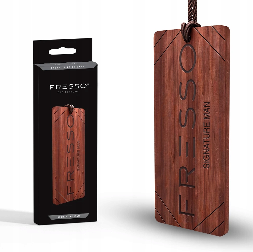 Fresso Pure Signature Man Drewniana Zawieszka Zapachowa do Samochodu