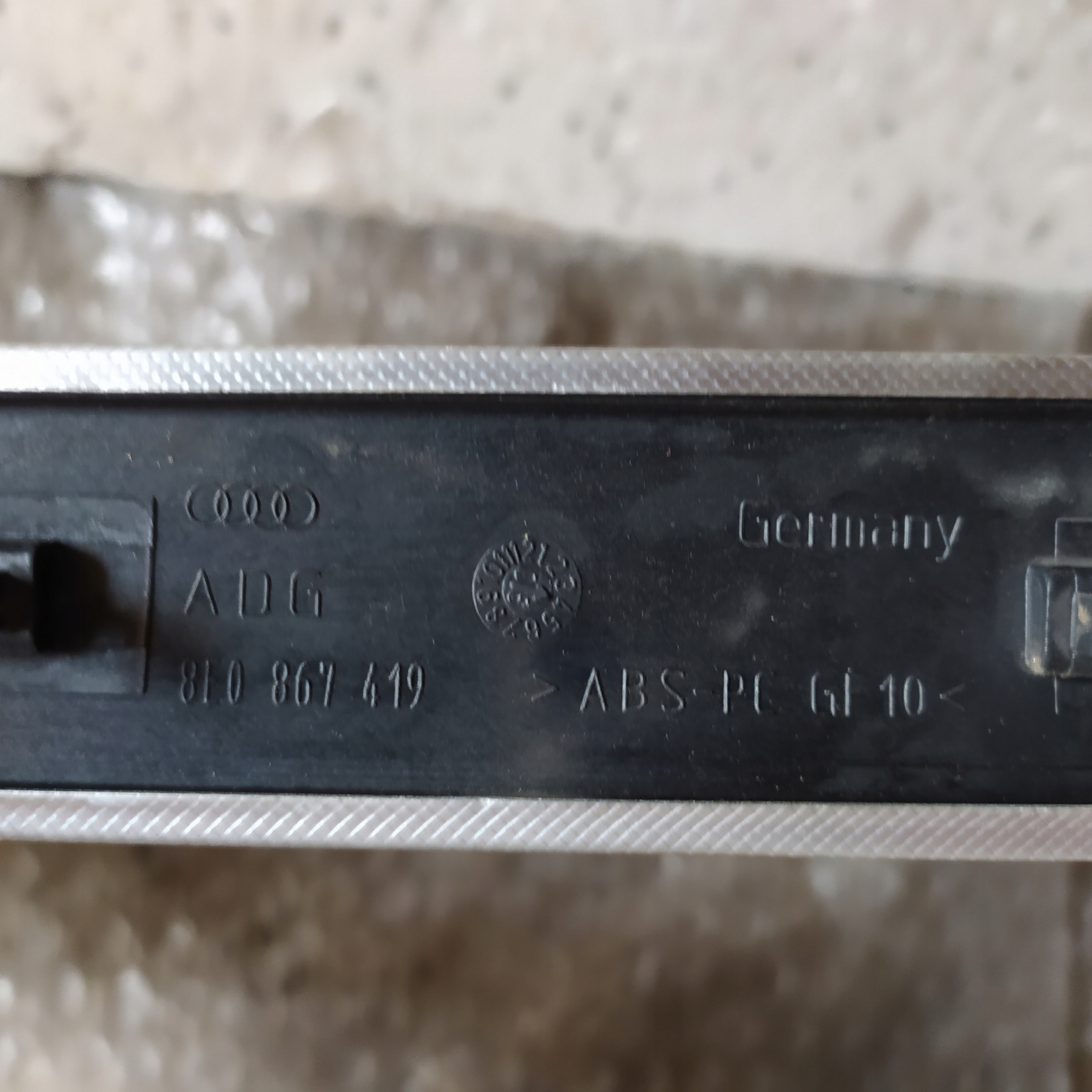moulding door left rear part AUDI A4 B6 8E0867419G