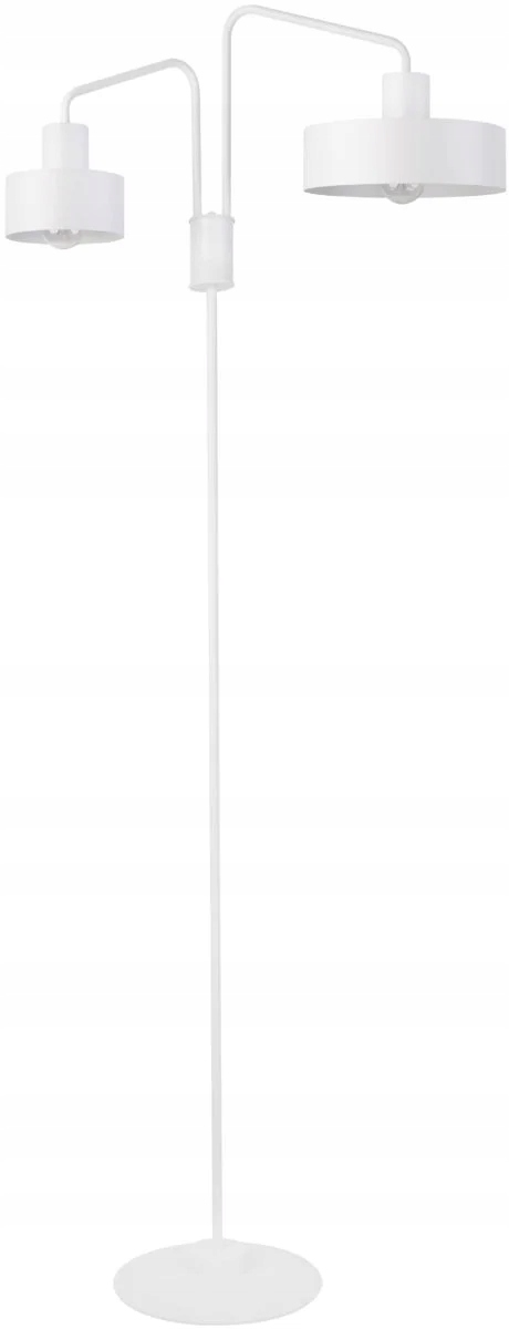 Moderná dvojitá biela podlahová lampa do obývačky Sigma